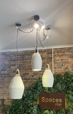 Noma Paper Mache Pendant - Ivory