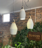 Noma Paper Mache Pendant - Ivory