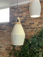 Noma Paper Mache Pendant - Ivory