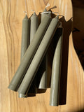 Thin Taper Pillar Candle Medium - Khaki