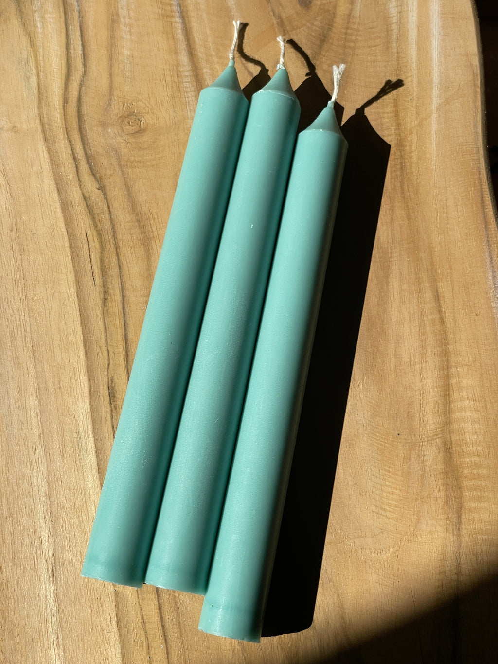 Thin Taper Pillar Candle Medium - Fountain Blue