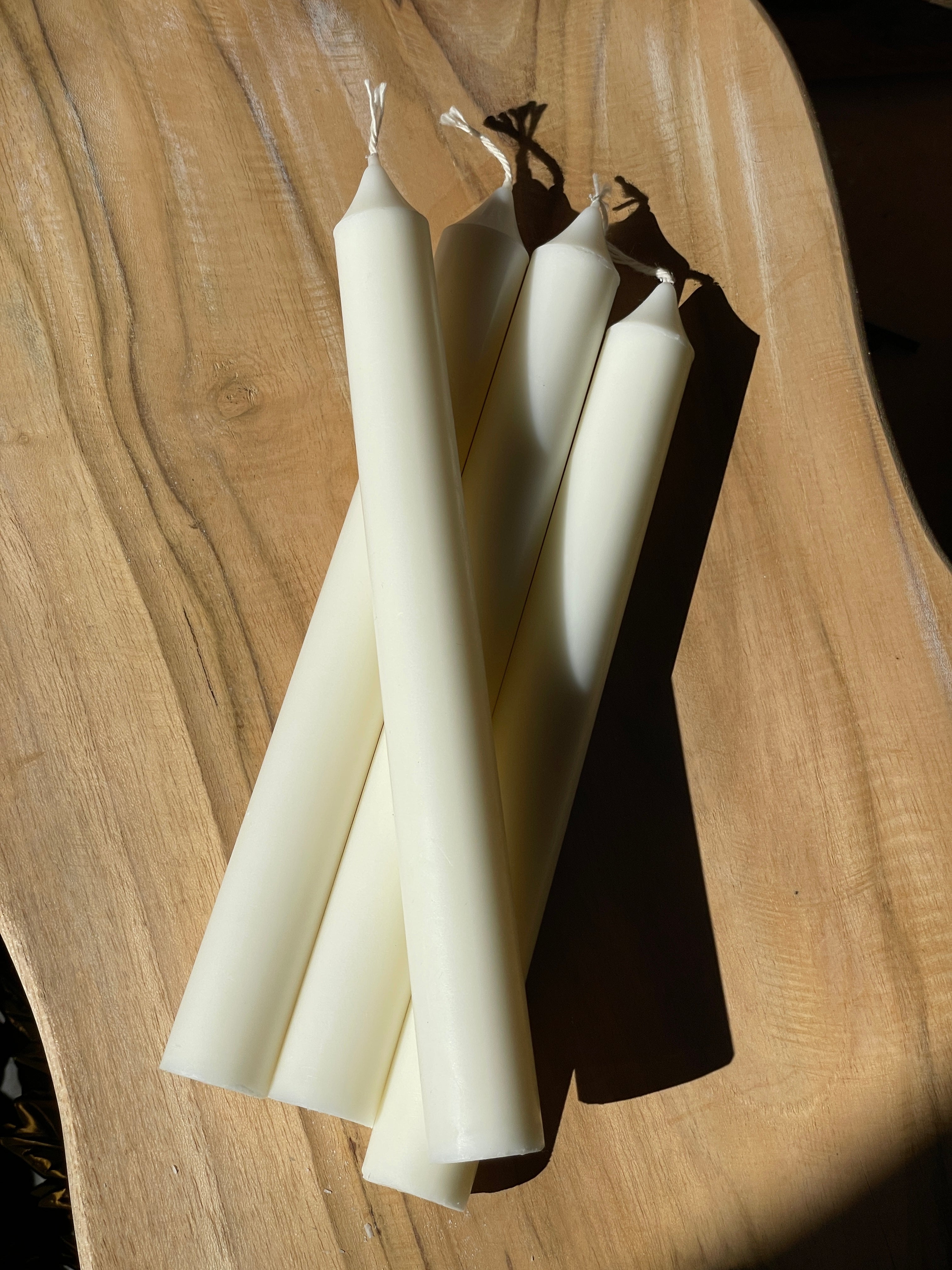 Thin Taper Pillar Candle Medium - White