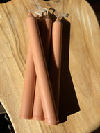 Thin Taper Pillar Candle Medium - Almond
