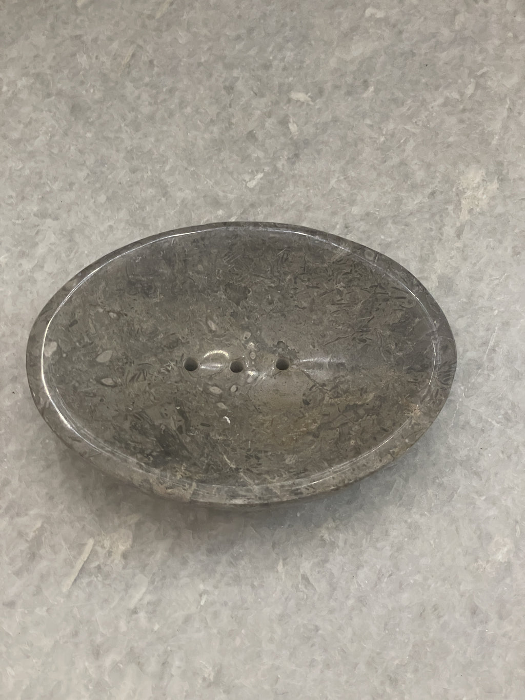 Oval Soap Dish - Grey