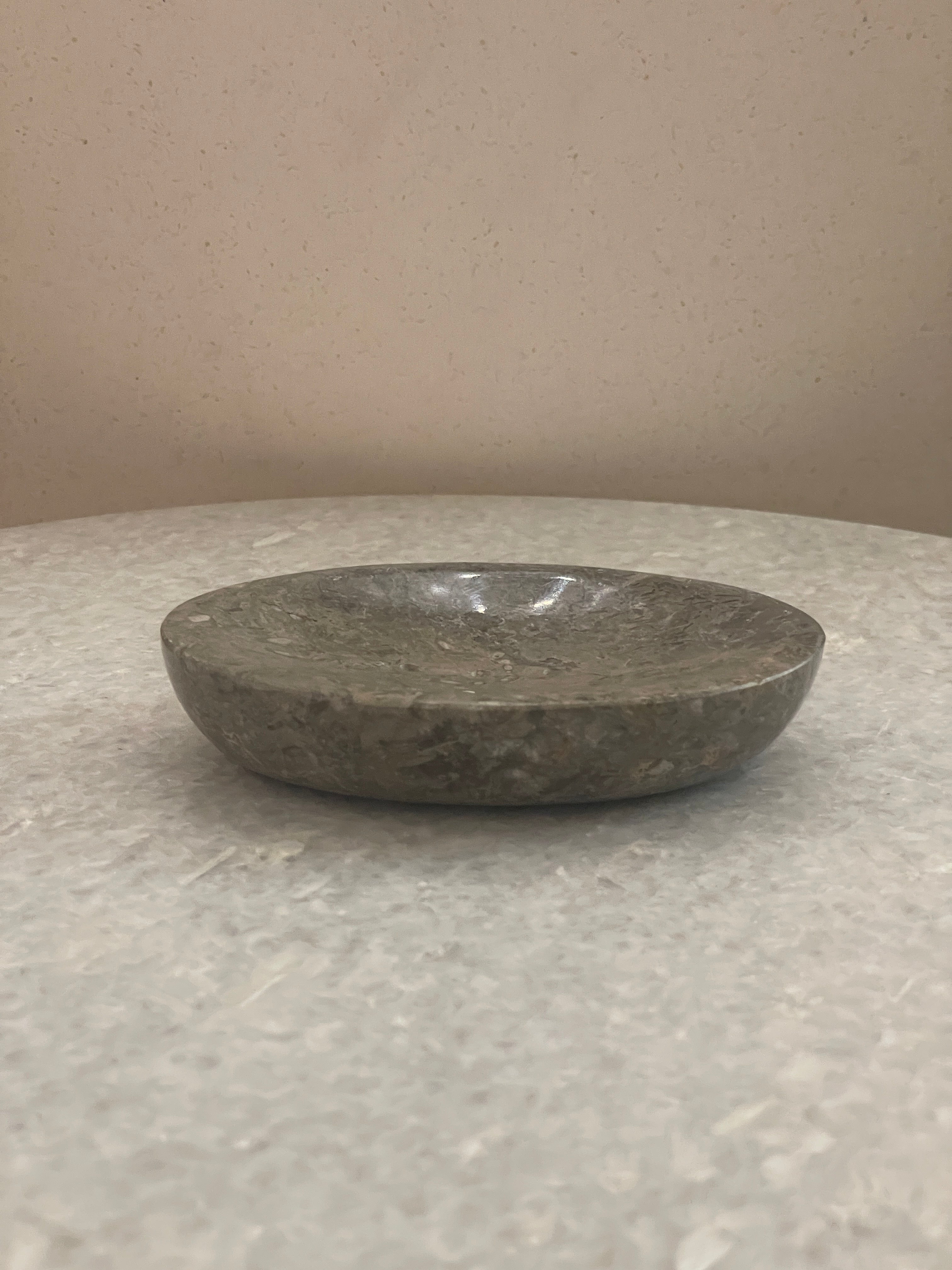 Oval Soap Dish - Grey