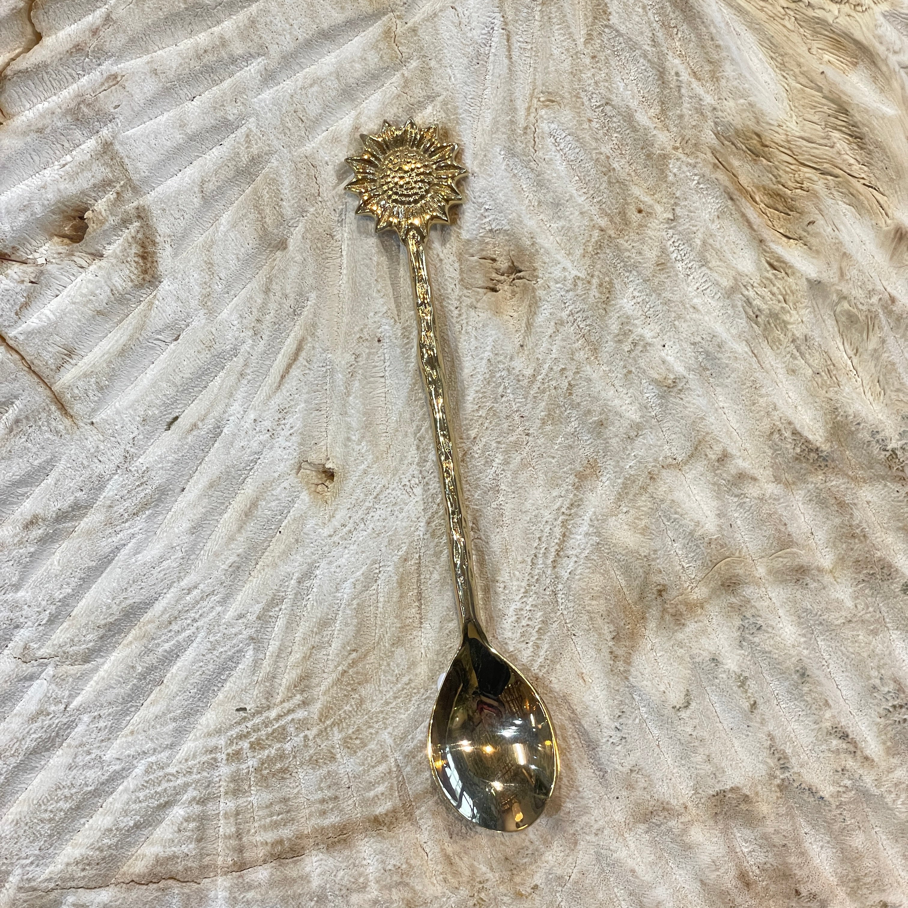Brass Sunflower Spoon