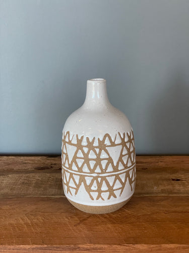 Vase - Meknes White/Tan