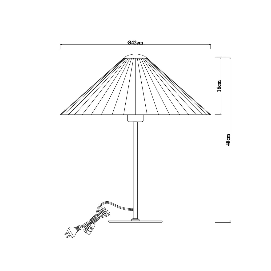 Peck Pleated Table Lamp