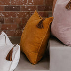 Hudson Corduroy Cushion - Mustard