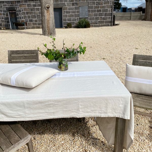 Tablecloth - Cream Stripe
