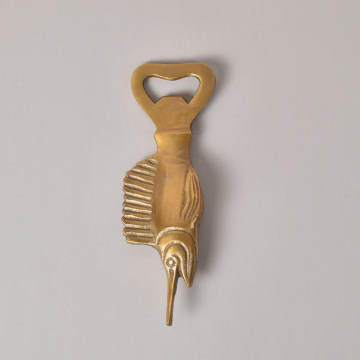 Bottle Opener - Brass Swordfish