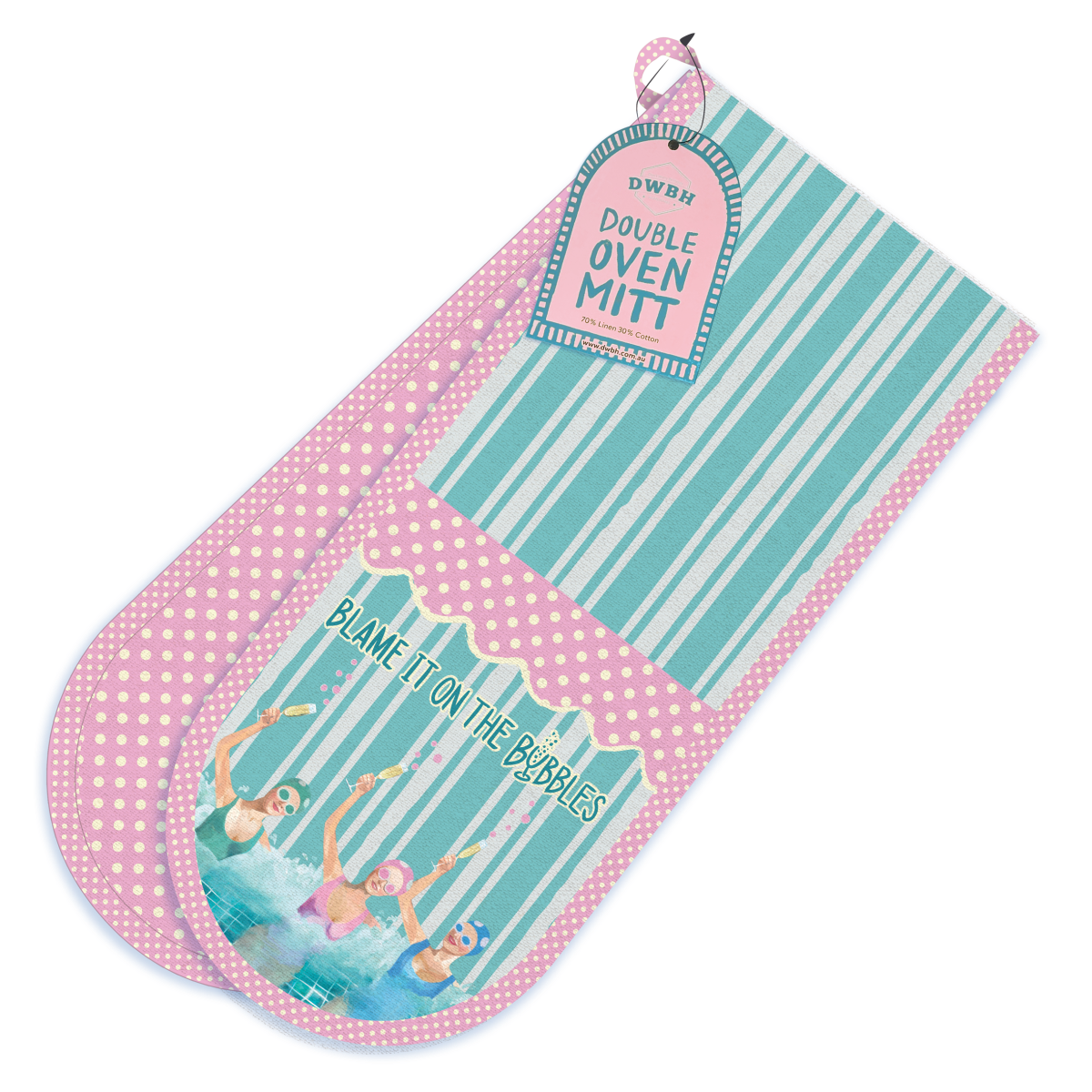 Double Oven Mitt - Bubbles