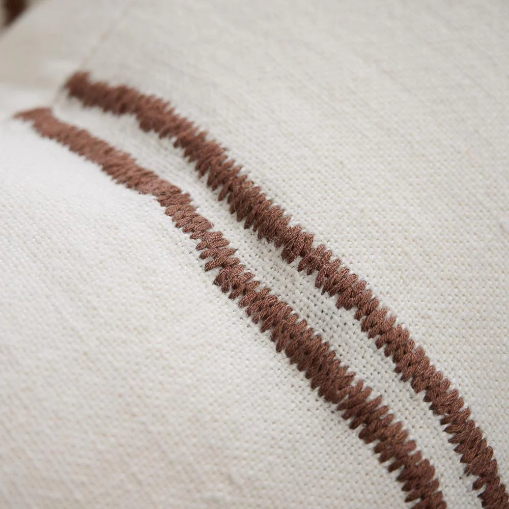 Orion Cushion - White/Chocolate