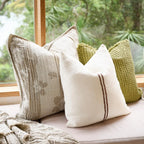 Orion Cushion - White/Chocolate