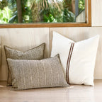 Orion Cushion - White/Chocolate