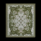 Ornate Floral Throw - Fern