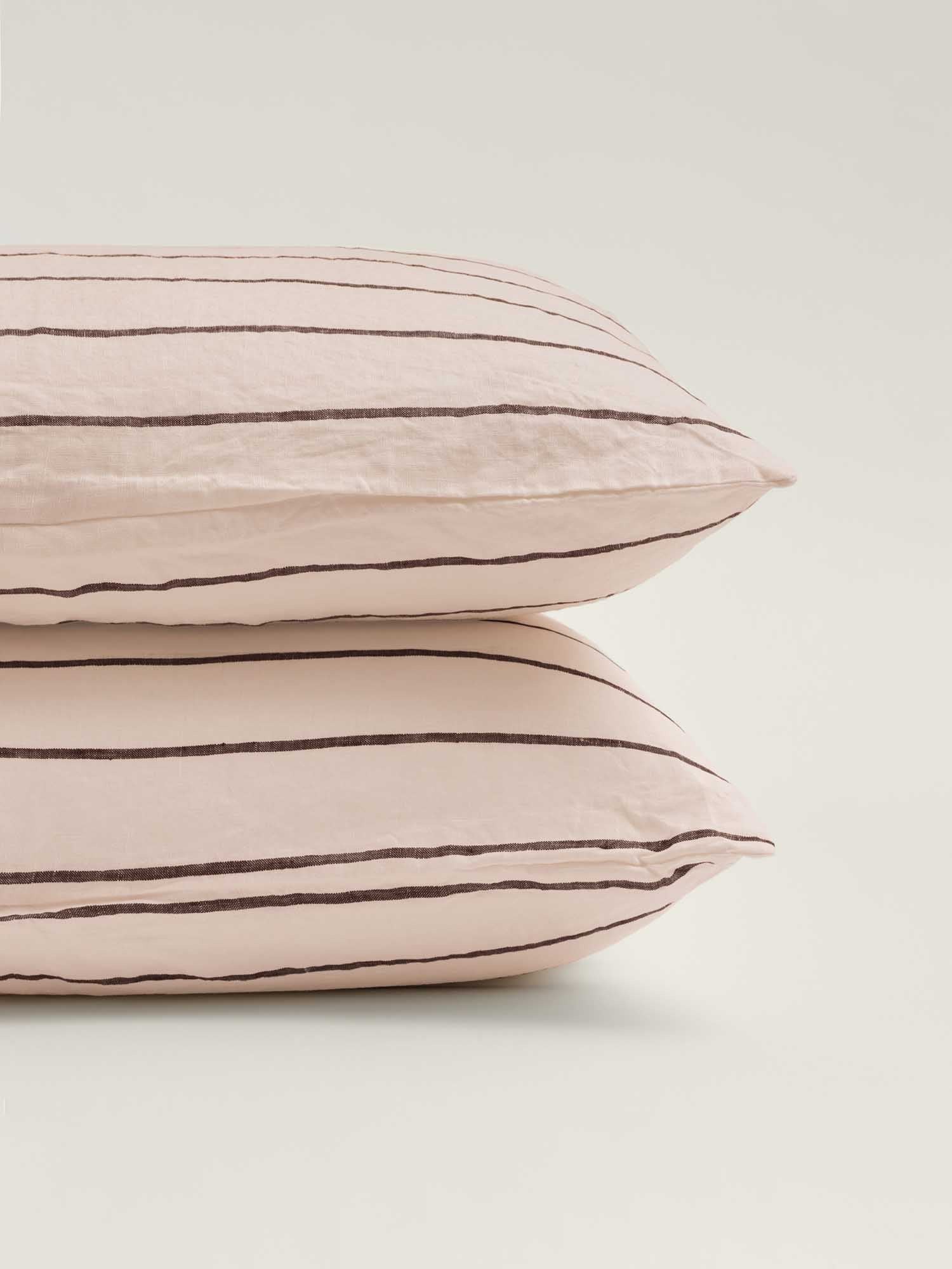 Standard Pillowcase Set - Coco Blush Stripes
