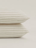 Standard Pillowcase Set - Sage Stripes