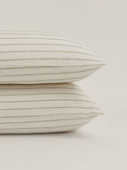 Standard Pillowcase Set - Sage Stripes