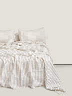 Fitted Sheet - Wide Natural Stripes