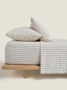 Duvet Cover - Wide Natural Stripes