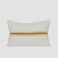 Ribbon Cushion - White/Butter/Grey