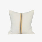 Ribbon Cushion - White/Butter/Grey