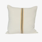 Ribbon Cushion - White/Butter/Grey
