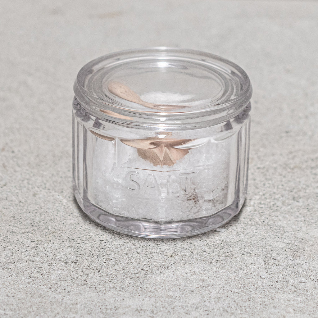 Salt Pot with Wooden Scoop