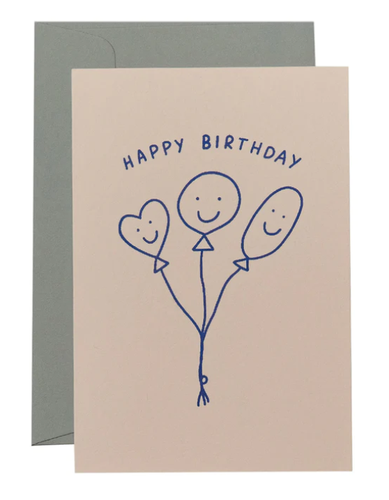 Card - Smiley Balloons