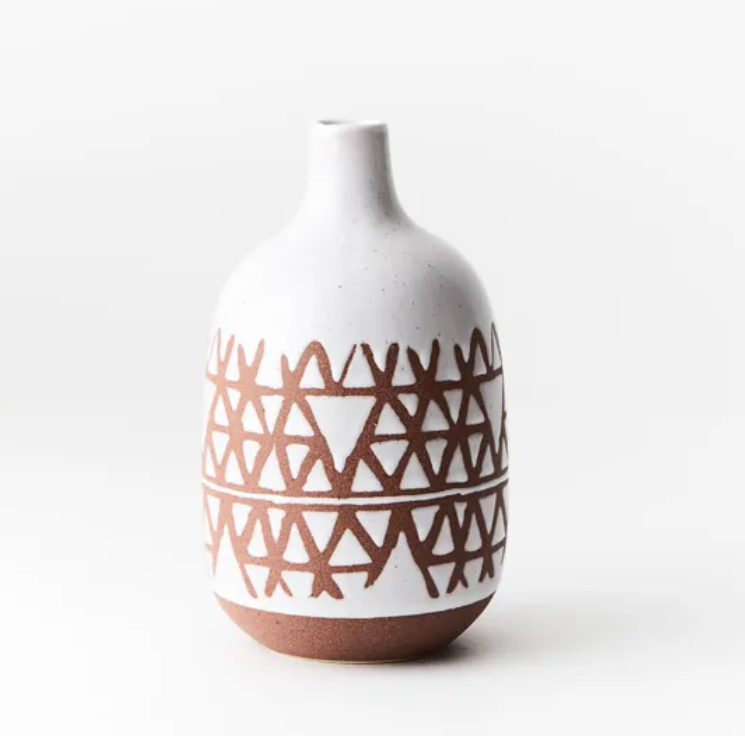 Vase - Meknes White/Terracotta