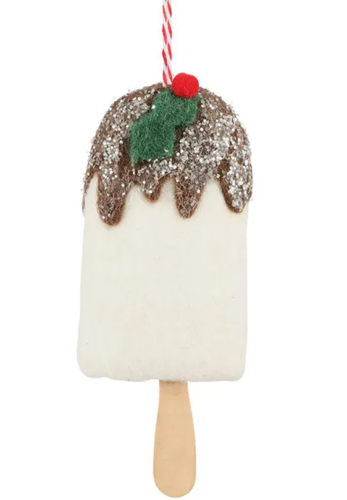 Mervelle Felt Ice Cream Hanging Tree Ornament Brown
