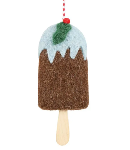 Mervelle Felt Ice Cream Hanging Tree Ornament Blue