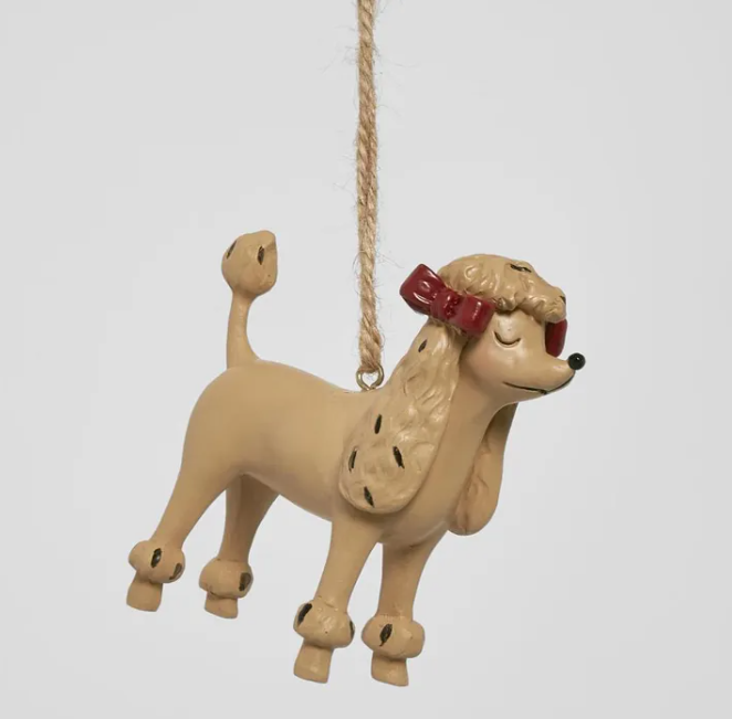 Lady Hanging Dog Ornament