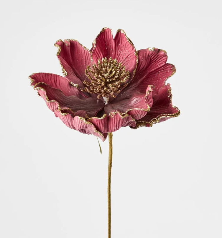 Glitter Edged Flower Stem Plum
