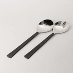 Salad Server - Flat Handle Burnished