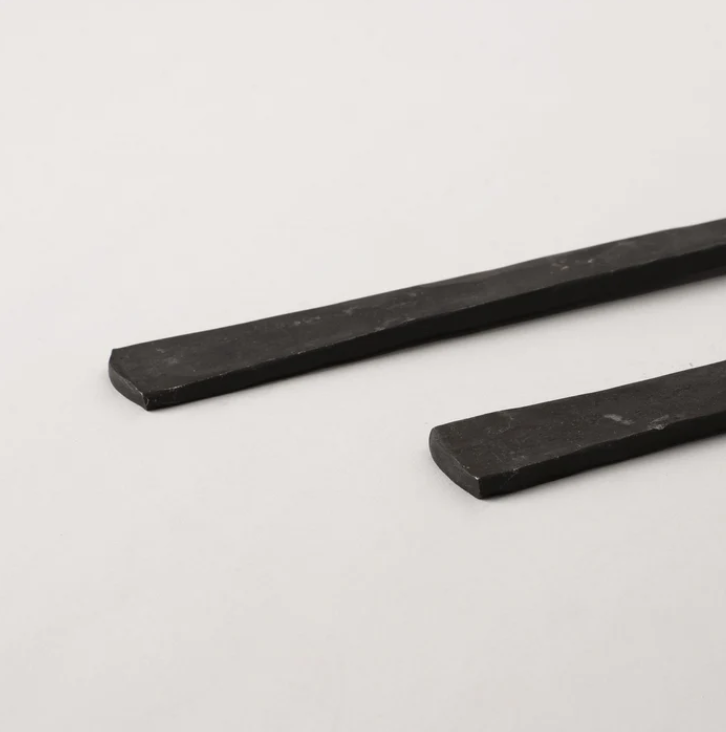 Salad Server - Flat Handle Burnished