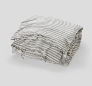 Duvet Cover - Grey & White Stripe