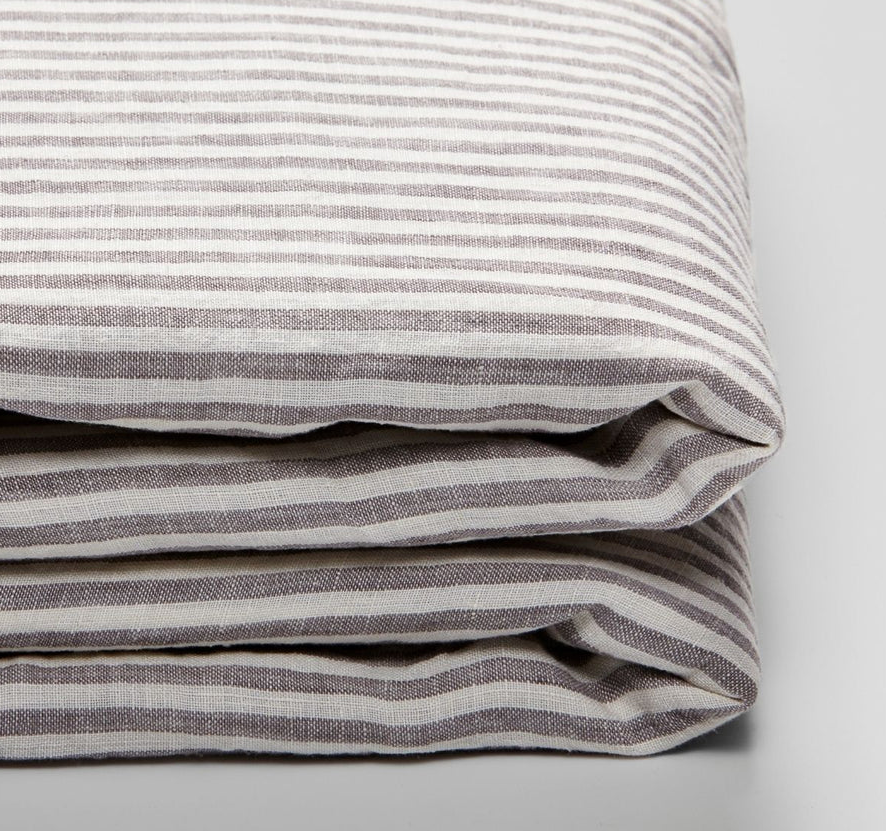Duvet Cover - Grey & White Stripe