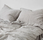 Duvet Cover - Grey & White Stripe