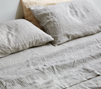 Fitted Sheet - Grey & White Stripe