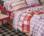 Fitted Sheet - Lilac Gingham