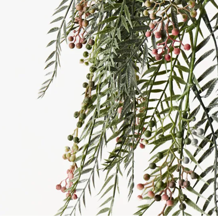 Berry Pepper Hanging Bush - Pink/Green
