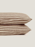 Standard Pillowcase Set - Chocolate Stripes