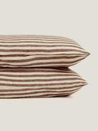 Standard Pillowcase Set - Chocolate Stripes