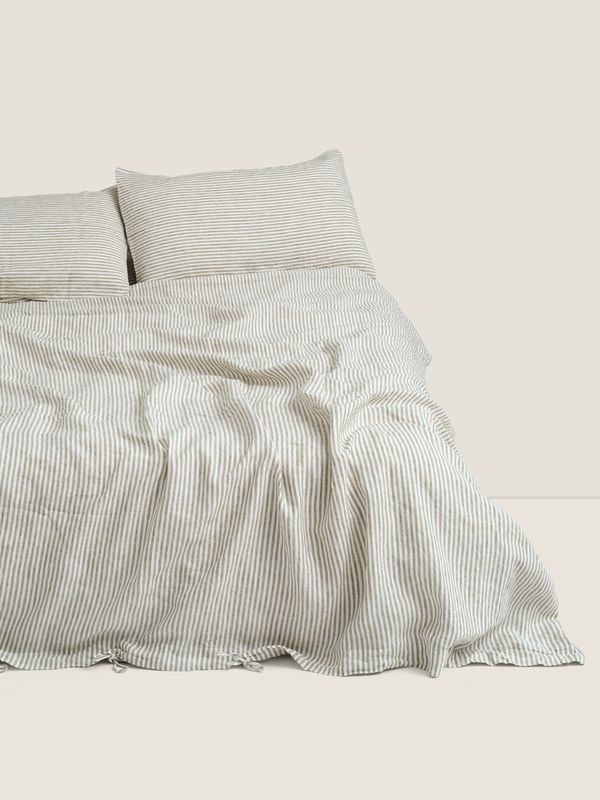 Duvet Cover - Olive Stripes