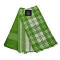 Madrid Stripe & Check Tea Towels - 3 Piece Set - Lime Green