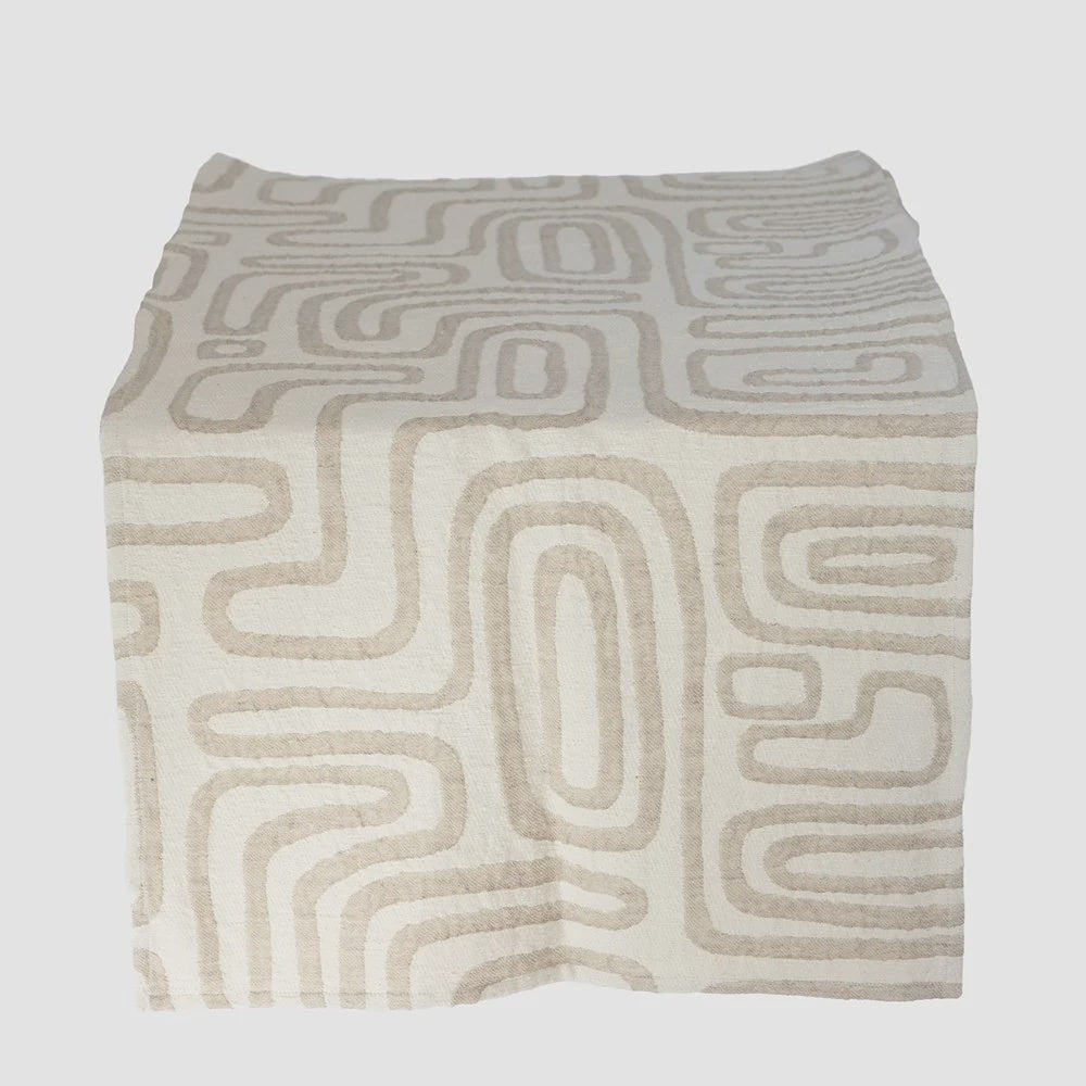 Wander Table Runner - White/Natural