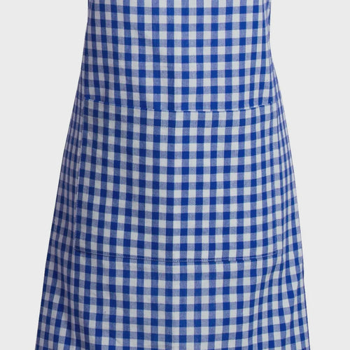 Gingham Check Apron - Blue