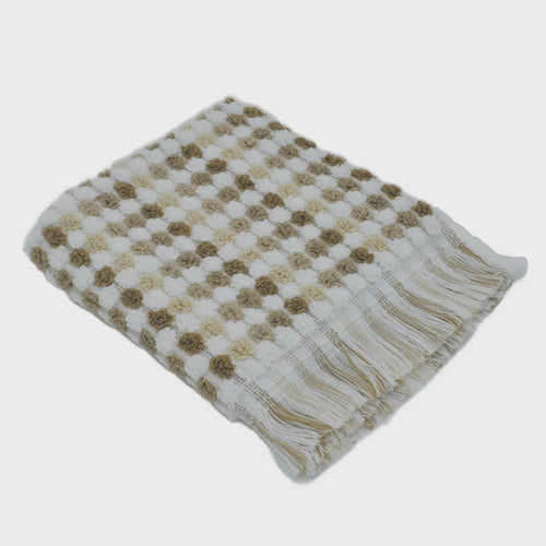 Jenny Mclean Pom Pom Face Towel - Natural